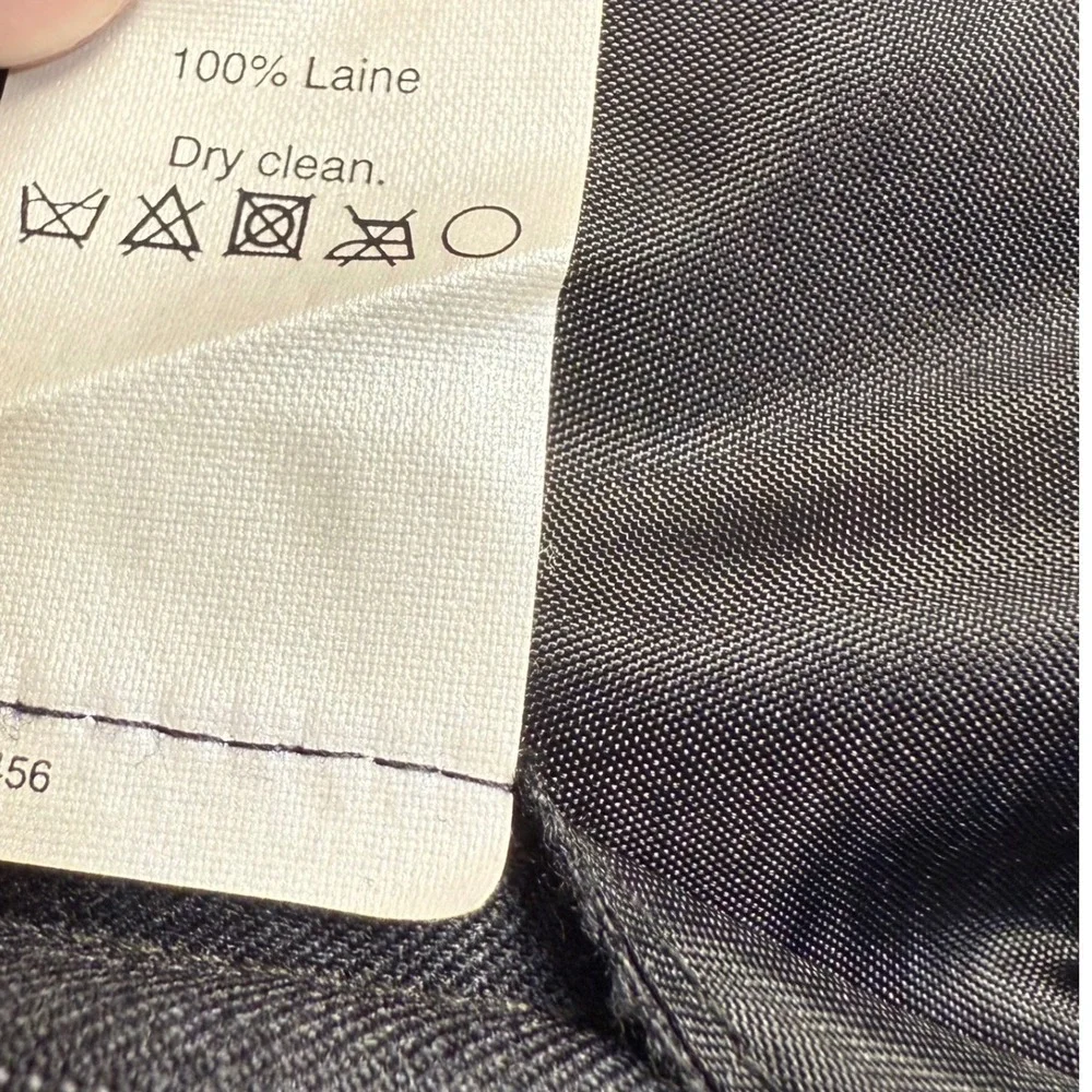 J Crew 1035 Trousers Womens 8P Gray Pinstripe Super 120s Wool Wide Leg Flare